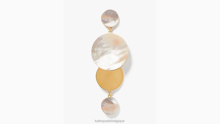 sur les boucles d'oreilles à pois Kate Spade femmes accessoires D82881208 crème/or