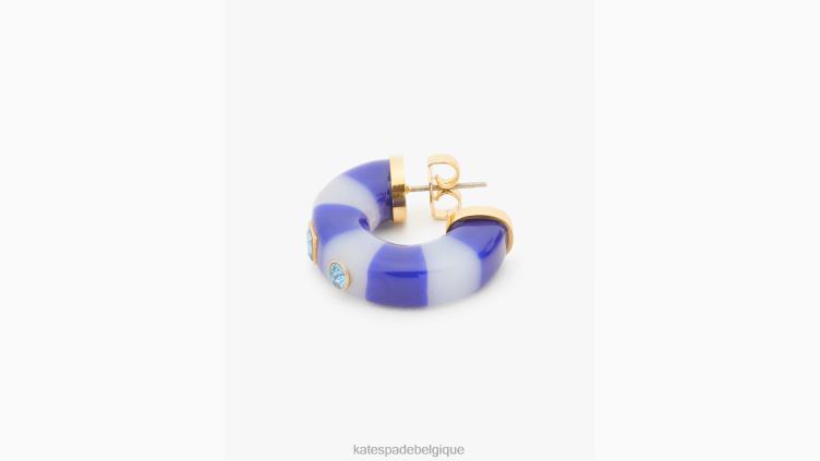 voir des cerceaux à rayures Kate Spade femmes accessoires D8288971 bleu marine multicolore