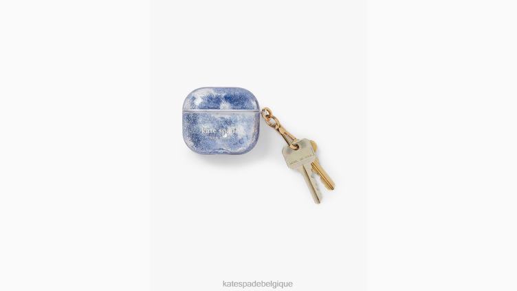 coque airpods à paillettes liquides pour dalles de patio Kate Spade femmes accessoires D82881424 bleu multicolore