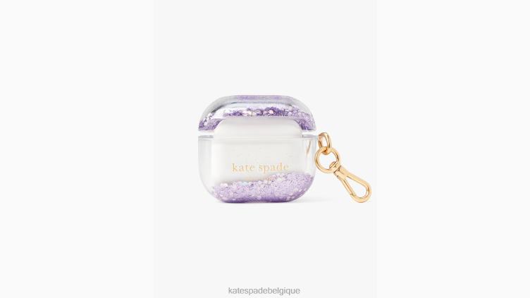coque airpods à pois confettis Kate Spade femmes accessoires D82881418 crème de lavande multi