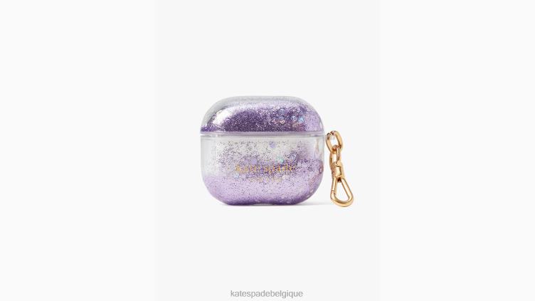 coque airpods à pois confettis Kate Spade femmes accessoires D82881418 crème de lavande multi