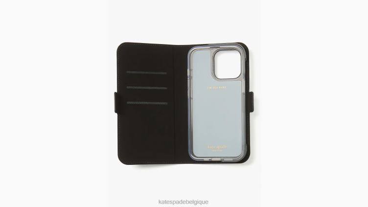 coque folio à enveloppe magnétique morgan pour iphone 13 pro Kate Spade femmes accessoires D82881429 bleu harmonie