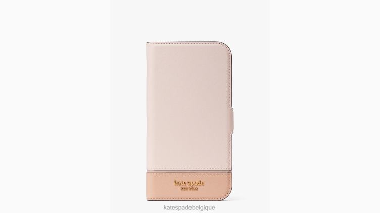 coque folio magnétique morgan colorblock pour iphone 13 pro max Kate Spade femmes accessoires D82881325 cornouiller pâle multi