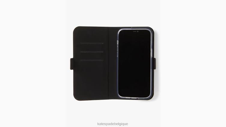 coque folio magnétique morgan colorblock pour iphone 14 pro max Kate Spade femmes accessoires D82881327 café moka multi