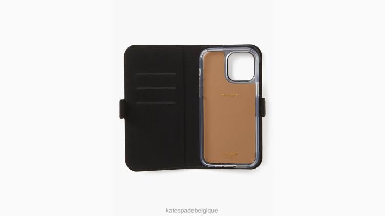 coque folio magnétique morgan colorblock pour iphone 14 pro max Kate Spade femmes accessoires D82881327 café moka multi
