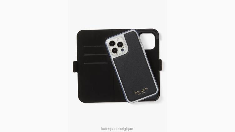 coque folio magnétique morgan colorblock pour iphone 14 pro max Kate Spade femmes accessoires D82881327 café moka multi
