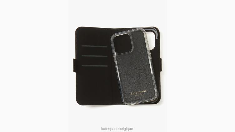 coque folio magnétique pour iphone 13 pro morgan color block Kate Spade femmes accessoires D82881372 cornouiller pâle multi
