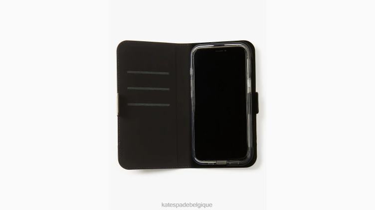 coque folio magnétique pour iphone 13 pro morgan color block Kate Spade femmes accessoires D82881372 cornouiller pâle multi