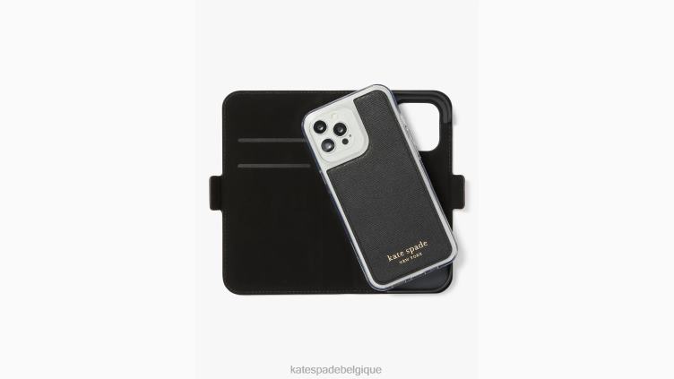 coque folio magnétique pour iphone 13 pro pamplemousse spencer Kate Spade femmes accessoires D82881442 rose multicolore