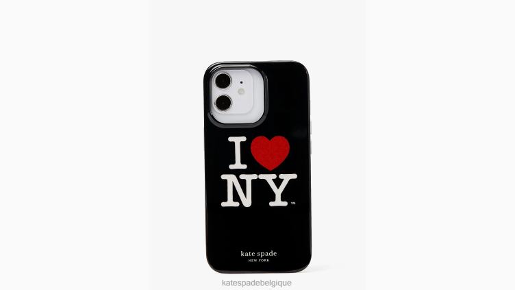 coque iphone 13 pro j'aime ny x new york Kate Spade femmes accessoires D82881395 noir multicolore