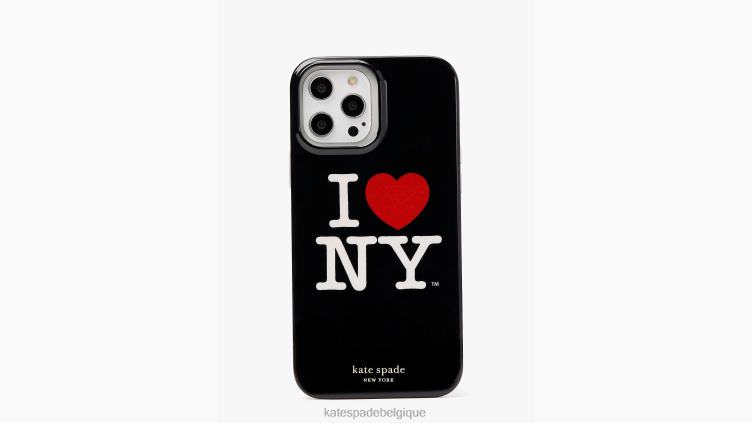 coque iphone 13 pro max j'aime ny x new york Kate Spade femmes accessoires D82881389 noir multicolore