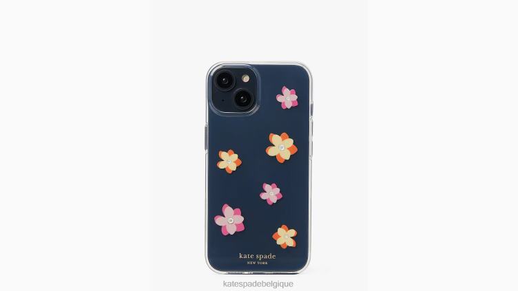 coque iphone 14 fleurs et douches Kate Spade femmes accessoires D82881425 effacer multi