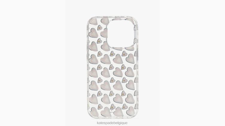 coque iphone 14 pro coeur Kate Spade femmes accessoires D82881420 effacer multi