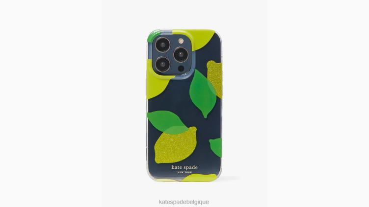 coque iphone 14 pro goutte de citron Kate Spade femmes accessoires D82881273 effacer multi