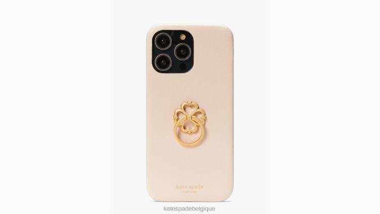 coque iphone 14 pro max avec support en cuir morgan saffiano Kate Spade femmes accessoires D82881414 plage du matin