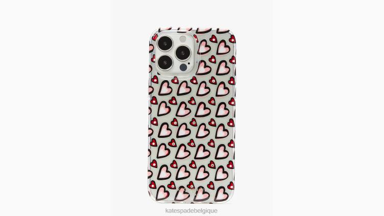 coque iphone 14 pro max coeur Kate Spade femmes accessoires D82881432 effacer multi