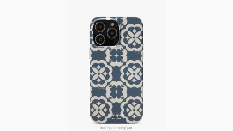 coque iphone 14 pro max monogramme de fleurs Kate Spade femmes accessoires D82881353 bleu mante