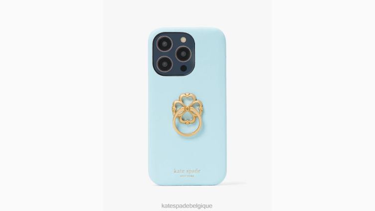coque iphone 14 pro morgan saffiano en cuir avec anneau Kate Spade femmes accessoires D82881276 piscine parfaite