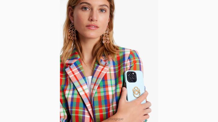 coque iphone 14 pro morgan saffiano en cuir avec anneau Kate Spade femmes accessoires D82881276 piscine parfaite