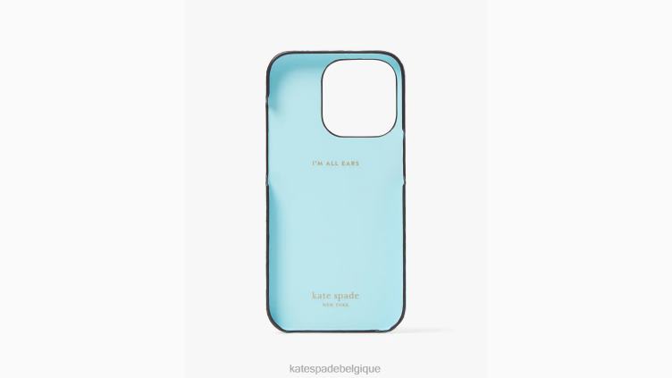 coque iphone 14 pro morgan saffiano en cuir avec anneau Kate Spade femmes accessoires D82881276 piscine parfaite