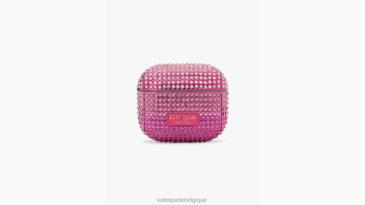 coque pour AirPods Gala en relief avec strass Kate Spade femmes accessoires D82881409 rose multicolore