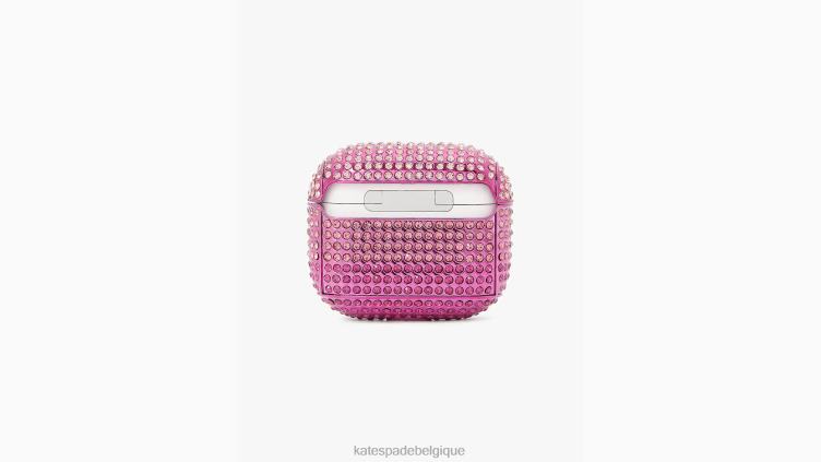 coque pour AirPods Gala en relief avec strass Kate Spade femmes accessoires D82881409 rose multicolore