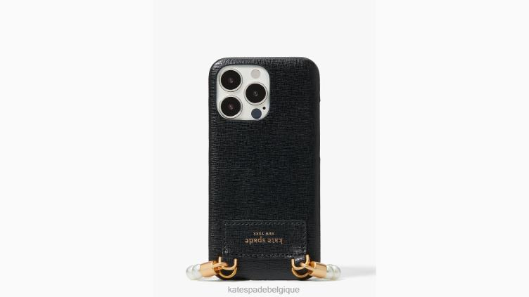 sac à bandoulière Pearl & Pave pour iPhone 13 Pro Kate Spade femmes accessoires D82881419 noir