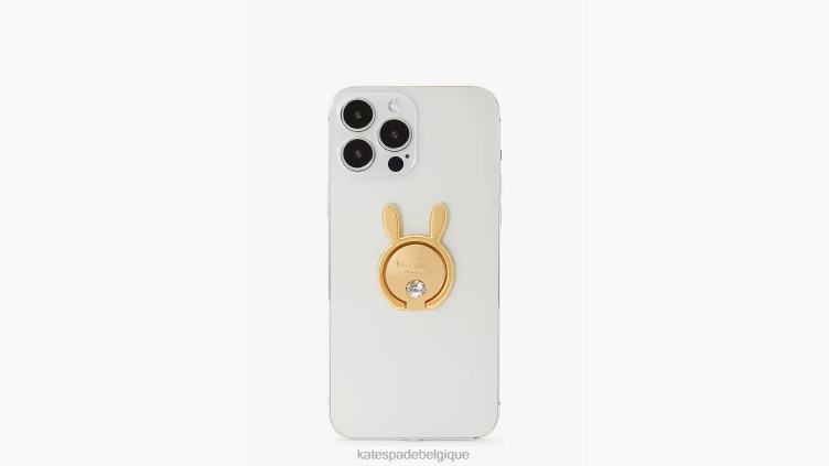 support de bague de lapin du nouvel an lunaire Kate Spade femmes accessoires D82881403 or métallisé