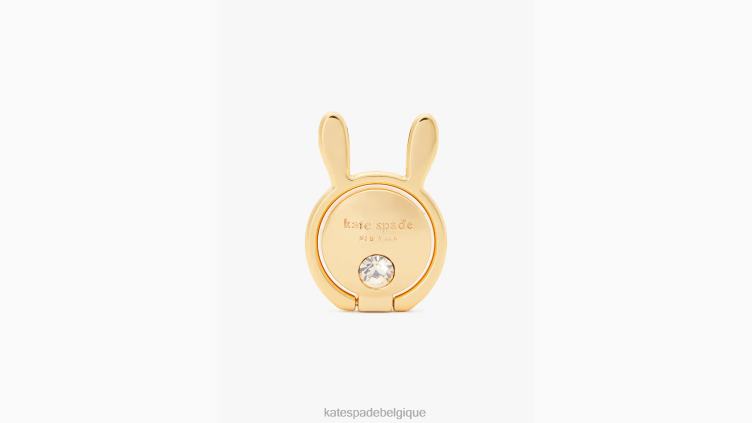 support de bague de lapin du nouvel an lunaire Kate Spade femmes accessoires D82881403 or métallisé