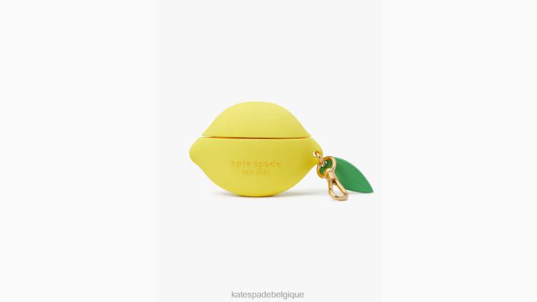 étui airpods en silicone goutte de citron Kate Spade femmes accessoires D82881269 pissenlit jaune multi