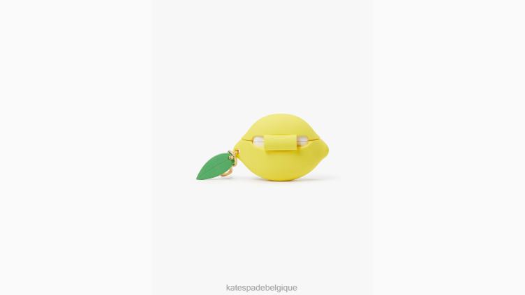étui airpods en silicone goutte de citron Kate Spade femmes accessoires D82881269 pissenlit jaune multi