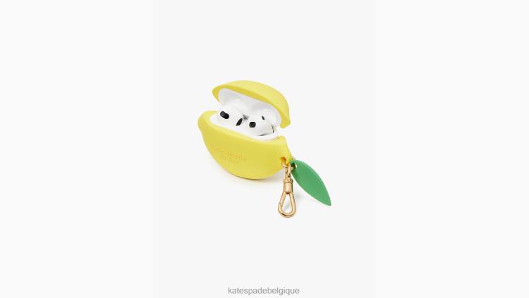 étui airpods en silicone goutte de citron Kate Spade femmes accessoires D82881269 pissenlit jaune multi