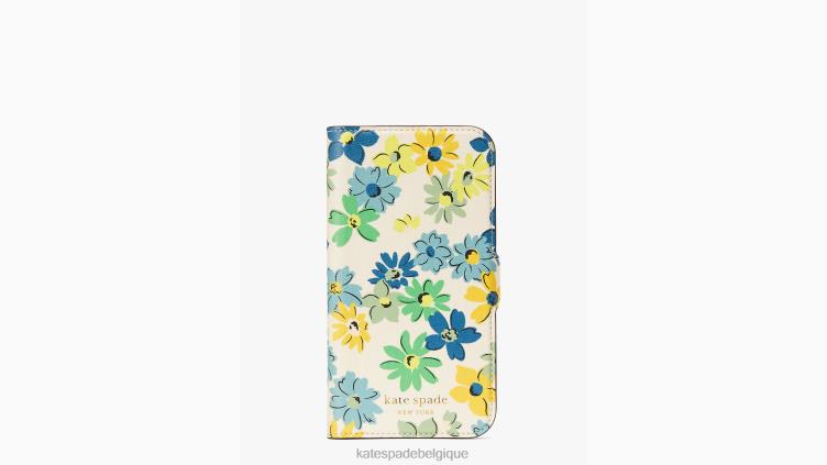 étui folio magnétique pour iphone 13 spencer floral medley Kate Spade femmes accessoires D82881436 parchemin multi