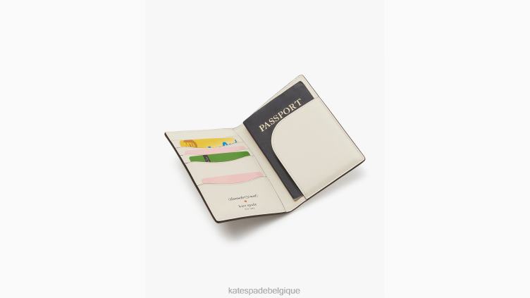 alexander girard x porte-passeport new york Kate Spade femmes accessoires D8288346 crème multi