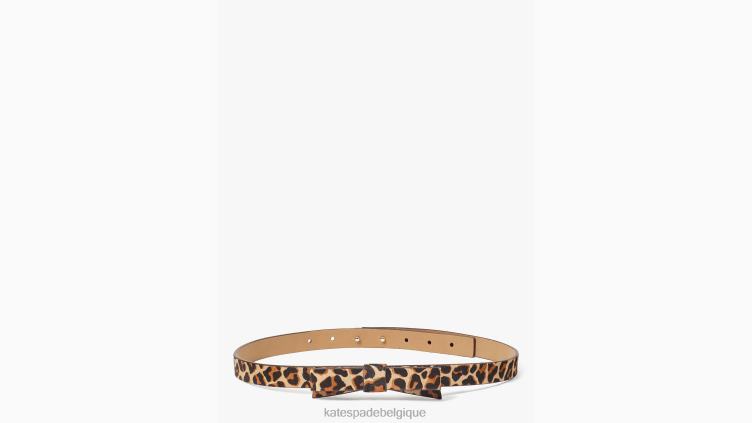 ceinture à nœud en poil de veau Kate Spade femmes accessoires D82881461 joli léopard