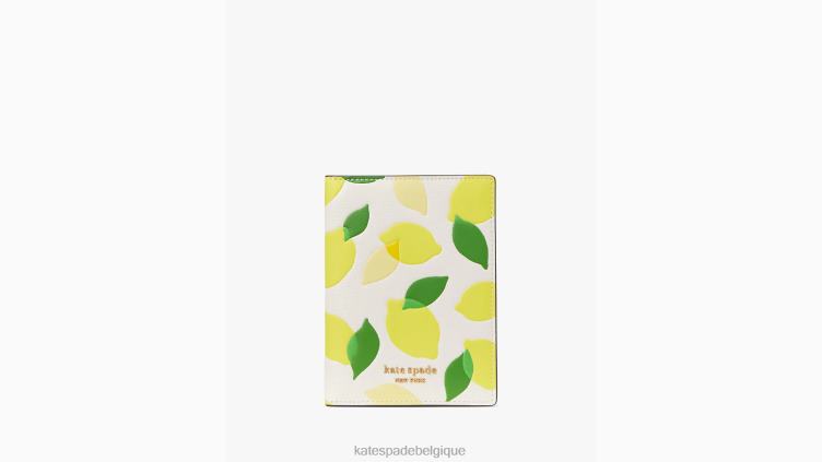 porte-passeport en relief Morgan Lemon Toss Kate Spade femmes accessoires D82881270 parchemin multi