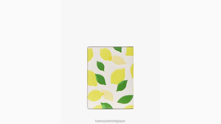 porte-passeport en relief Morgan Lemon Toss Kate Spade femmes accessoires D82881270 parchemin multi