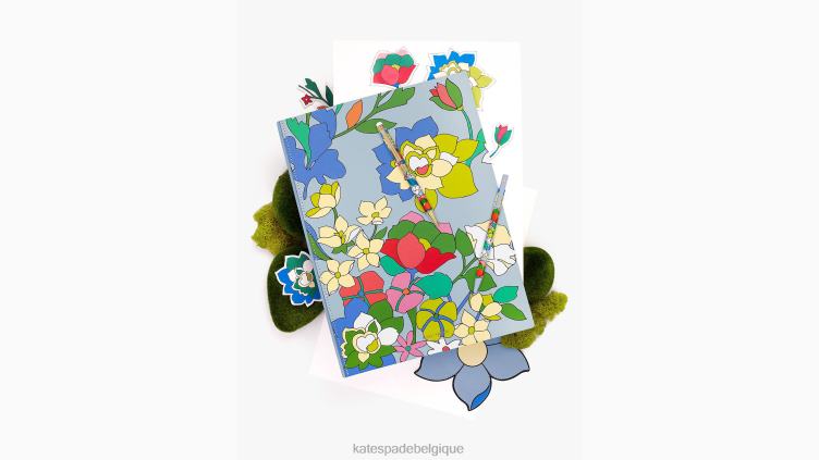 étiquette de bagage pour parterre de fleurs Kate Spade femmes accessoires D82881306 bleu multicolore