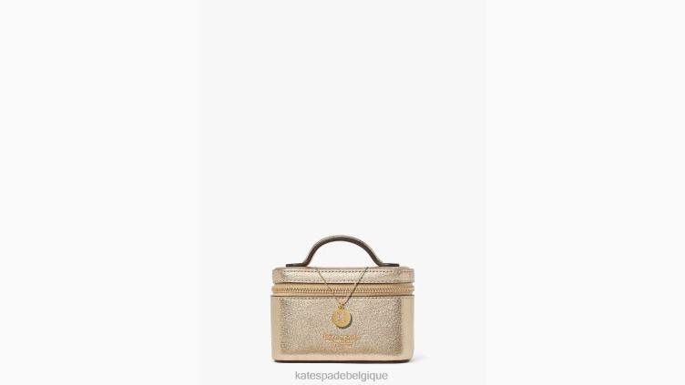 Étui à bijoux en cuir métallisé Morgan Kate Spade femmes accessoires D82881467 or