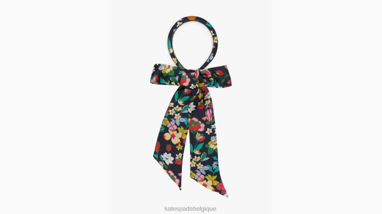 bandeau en soie pour parterre de fleurs Kate Spade femmes accessoires D82881415 blazer bleu