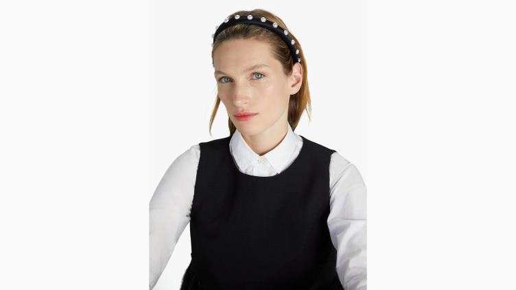 bandeau skinny orné de perles Kate Spade femmes accessoires D82881457 noir
