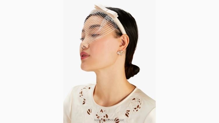 bandeau voilé avec nœud de mariée Kate Spade femmes accessoires D82881383 crème française