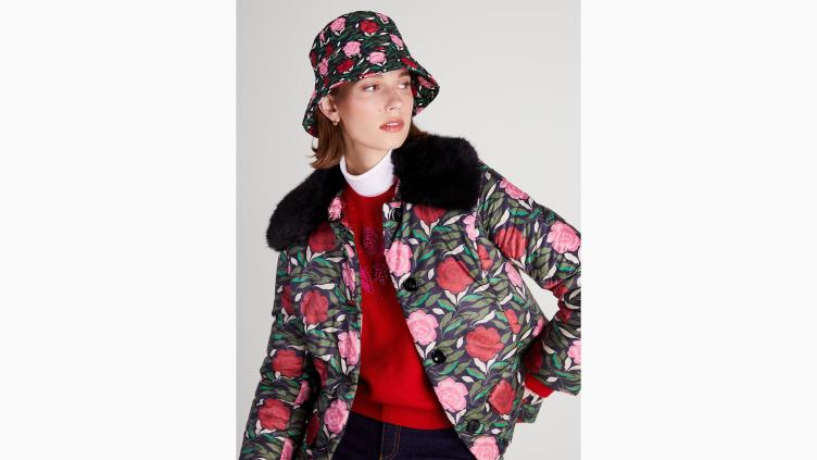 bob en nylon matelassé rose garden Kate Spade femmes accessoires D82881435 noir