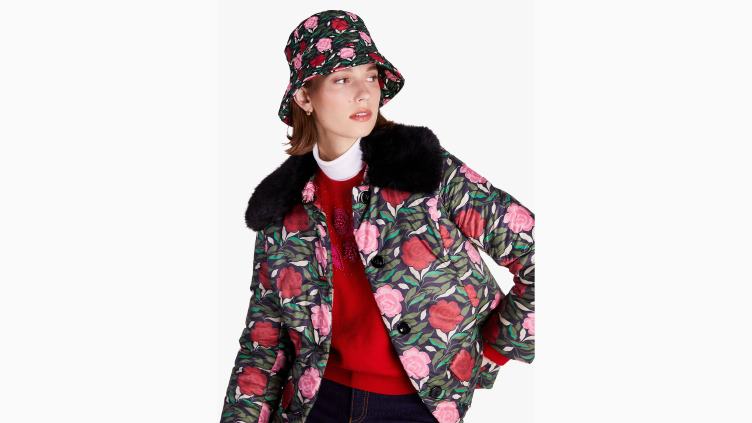 bob en nylon matelassé rose garden Kate Spade femmes accessoires D82881435 noir
