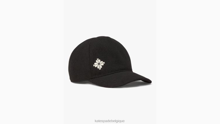 casquette de baseball en laine à fleurs Kate Spade femmes accessoires D82881355 noir