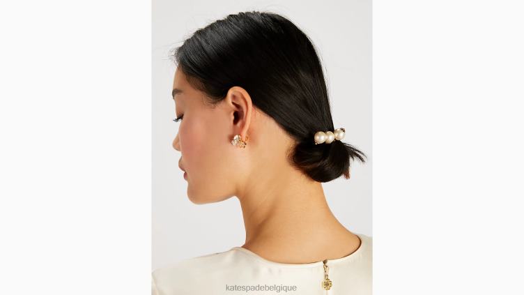 épingles à cheveux perles sur perles Kate Spade femmes accessoires D82881380 crème/or