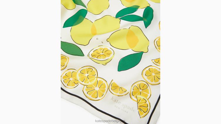 bandana en soie citrons Kate Spade femmes accessoires D82881294 crème/jaune