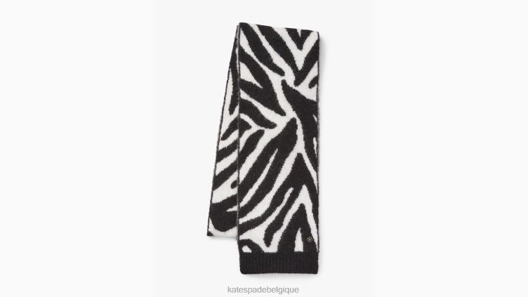 écharpe zèbre Kate Spade femmes accessoires D82881462 noir