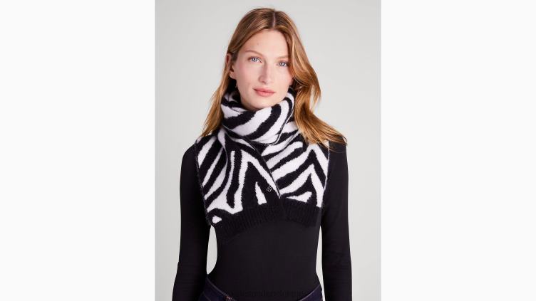 écharpe zèbre Kate Spade femmes accessoires D82881462 noir