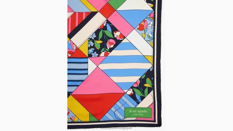 foulard carré en soie patchwork Kate Spade femmes accessoires D82881371 multi